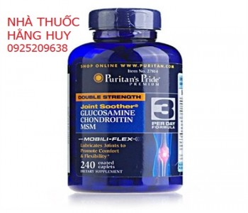 BỔ KHỚP Puritan's Pride Double Strength Glucosamine, Chondroitin & MSM 240 viên
